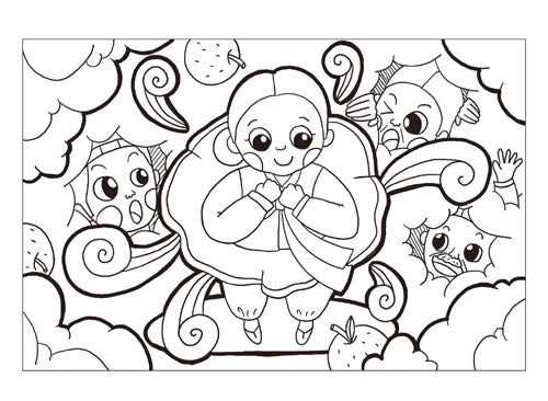 Korean Folktales Coloring Book 한국 전래동화 컬러링북